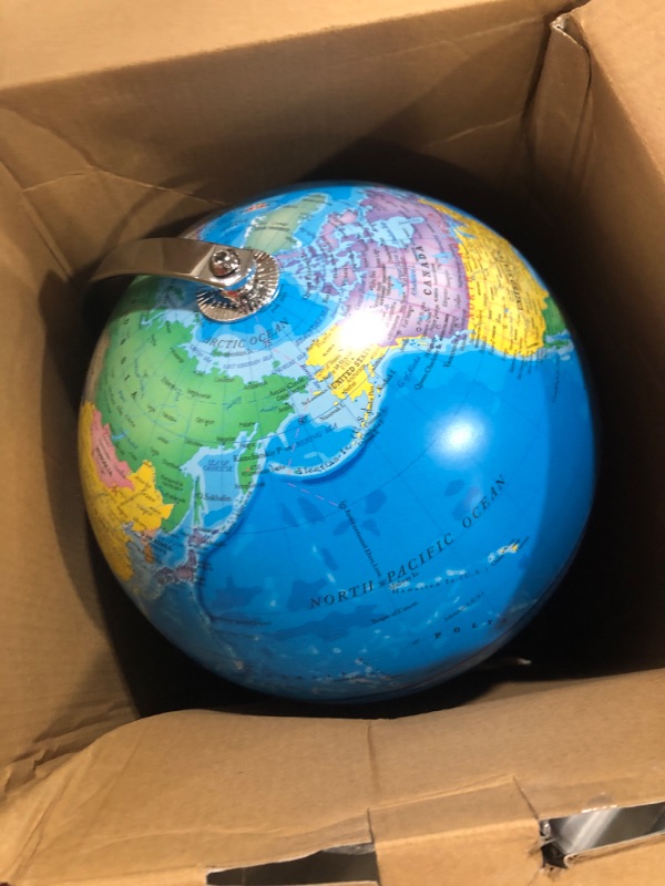 Photo 2 of USA Toyz Illuminated Globe of the World with Stand - 3in1 World Globe, Constellation Globe Night Light, and Globe Lamp with Built-In LED, Easy to Read Texts, and Non-Tip Base, 13.5 Inch Tall