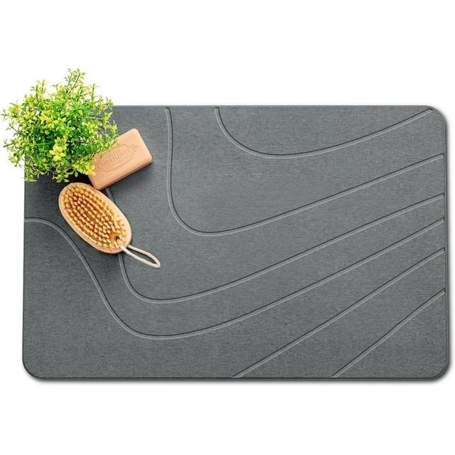 Photo 1 of Moderock Natural Diatomaceous Earth Bathroom Floor Mat - Stone Bath Mat Large 23.5”x15.5”, Quick-Drying, Absorbent, and Eco-Friendly Bath Mat for Clean and Fresh Floors