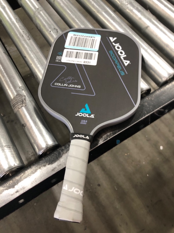 Photo 2 of JOOLA Collin Johns Scorpeus Pickleball Paddle w/Charged Surface Technology for Increased Power & Feel - Fully Encased Carbon Fiber Pickleball Paddle w/Larger Sweet Spot - USAPA Approved. 16mm Core