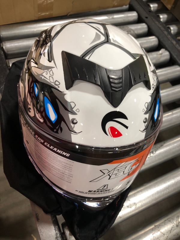 Photo 1 of MotuoMr Unisex-Adult Full Face Motorcycle Helmet DOT Approved Motorbike Moped Street Bike Racing Crash Helmet with Graphic Transparent mirror Medium