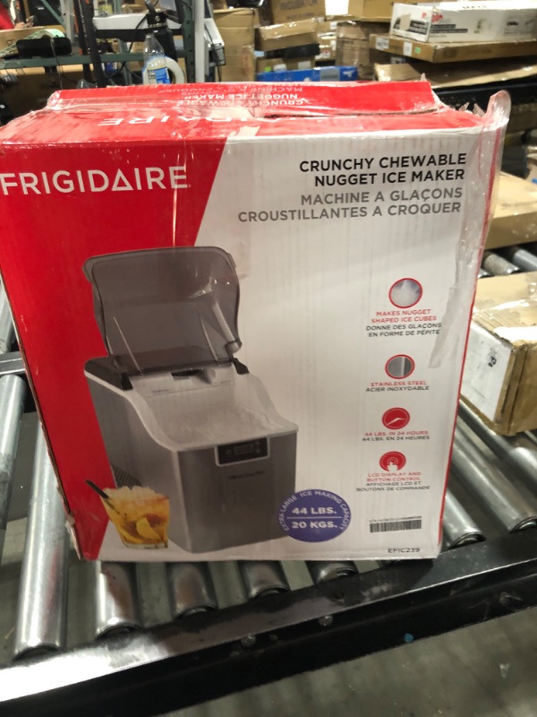 Photo 2 of Frigidaire Countertop Crunchy Chewable Nugget Ice Maker V2, 44lbs per Day, Stainless Steel