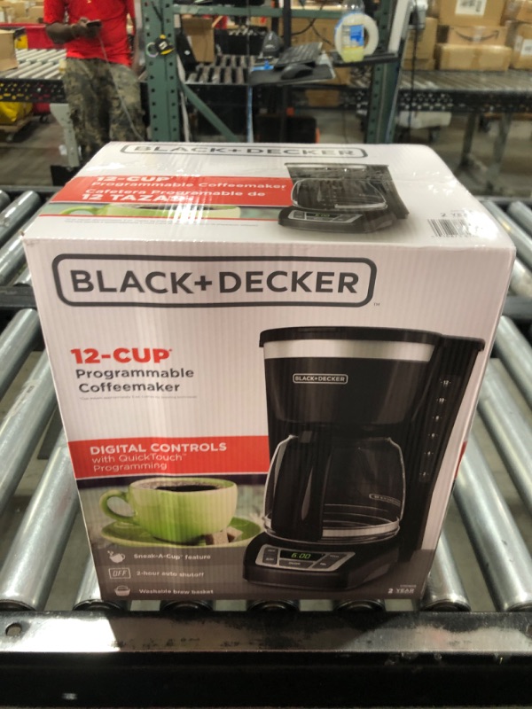 Photo 2 of Black+Decker CM1160B 12-Cup Programmable Coffee Maker, Black/Stainless Steel
