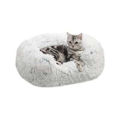 Photo 1 of Best Friends by Sheri Soothe & Snooze Lounge Shag Rectangular Orthopedic Bolster Dog Bed, Frost, Small