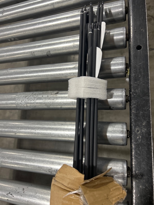 Photo 1 of Carbon Archery Target Hunting Practice Arrows 30 Inch for Shooting with Recurve Compound Bows (Pack of 12) Black and White