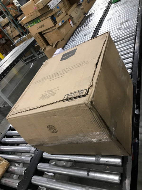 Photo 1 of Amazon Basics 32 Quart Stackable Plastic Storage Bin with Latching Lid- Clear/ Grey- Pack of 6 32 Qt. - 6 Pack