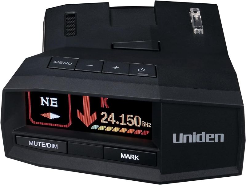 Photo 1 of UNIDEN R8 Extreme Long-Range Radar/Laser Detector, Dual-Antennas Front & Rear Detection w/Directional Arrows, Built-in GPS w/Real-Time Alerts, Voice Alerts, Red Light Camera and Speed Camera Alerts Laser Radar Detector (PARTS ONLY) MISSING ITEM