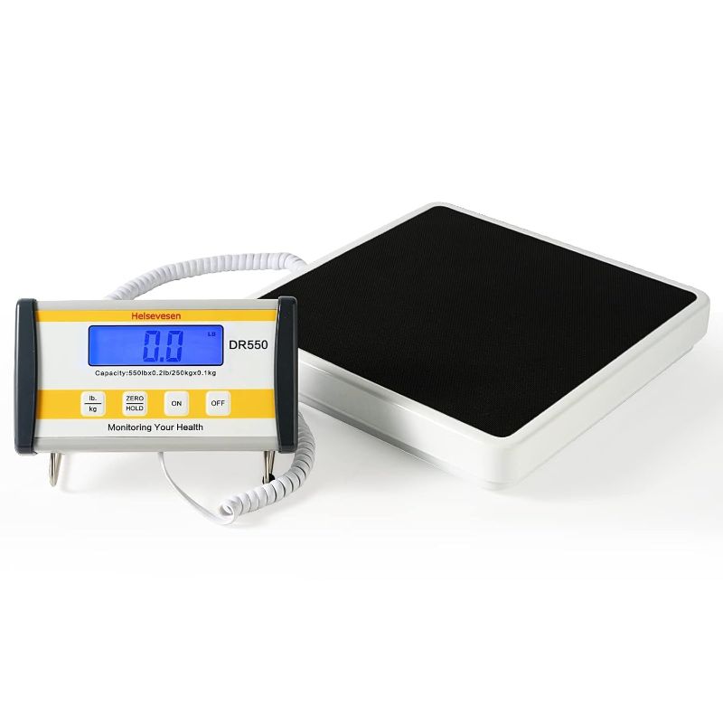Photo 1 of Professional Medical Floor Scale, Helsevesen Bariatric Scale, Low-Profile with Anti-Slip Rubber Mat -550 lb Capacity W/Remote Display, Wrestling Scale, Floor Scale, 2024 