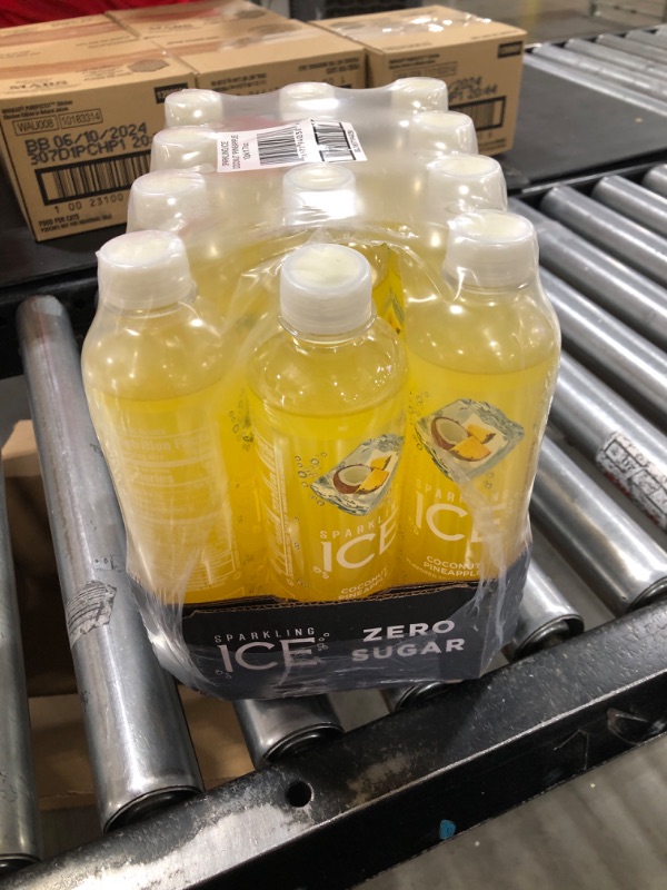 Photo 2 of Sparkling Ice, Coconut Pineapple Sparkling Water, Zero Sugar Flavored Water, with Vitamins and Antioxidants, Low Calorie Beverage, 17 fl oz Bottles (Pack of 12)
EXP 07/13/24