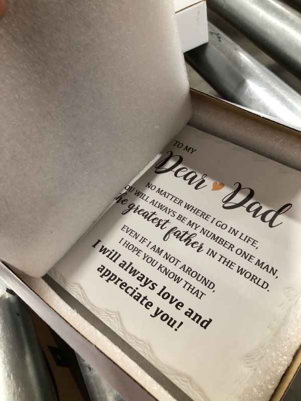 Photo 2 of HOME SMILE Father's Day Gifts for Dad from Daughter Meaningful-Dad Birthday Gifts,Father Daughter Gifts for Wedding Thanksgiving, Christmas-6"×6" Ceramic Plaque-Happy Fathers day Best Dad Ever 