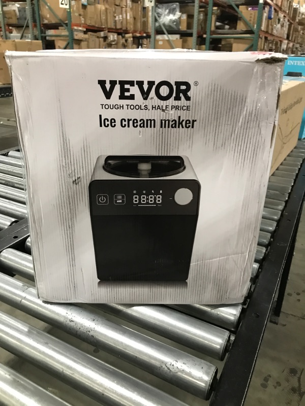 Photo 3 of VEVOR Upright Automatic Ice Cream Maker with Built-in Compressor, 2 Quart No Pre-freezing Fruit Yogurt Machine, Stainless Steel Electric Sorbet Maker, 4 Modes Gelato Maker with Digital Display & Timer Vertical
