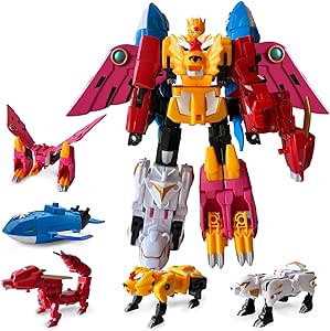 Photo 1 of Wenbeier Robot Dinosaur Toys 6-in-1 Combined Large Robot Toys Take Apart Toys Including 6 Dinosaur Action Figures -Triceratops Deformation Toys for Kids 6-12?10“? 6 in 1(10in)