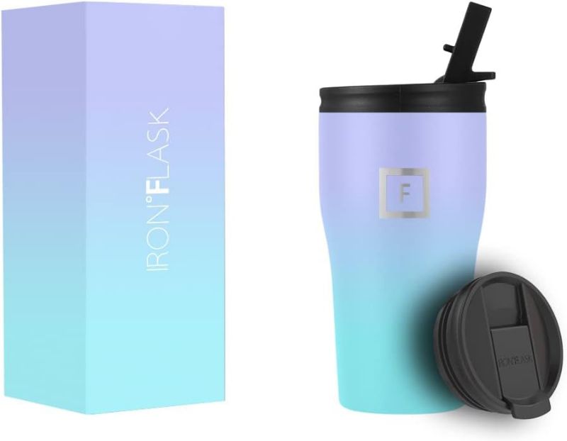 Photo 1 of IRON °FLASK Rover Tumbler 2.0-16 Oz, 2 Lids (Straw/Flip), Vacuum Insulated Stainless Steel Bottle, Modern Double Walled, Simple Thermo Travel Mug, Hydro Water Metal Canteen - Cotton Candy
