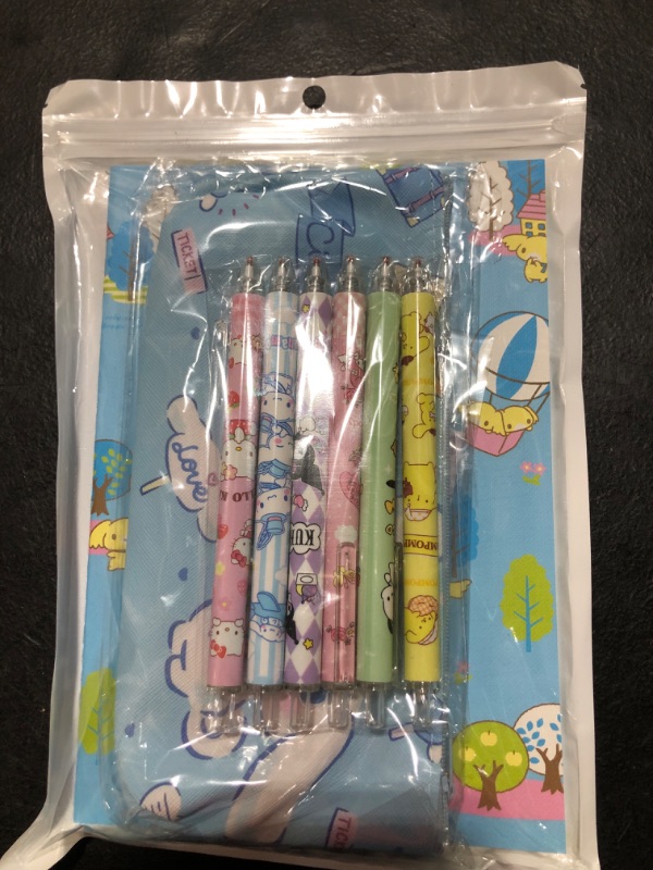 Photo 2 of Toomilki Cinnamoroll School Supplies, Cinnamon Roll Stationery, Including Notebook Gel Pens Sticky Notes Pencil Cse