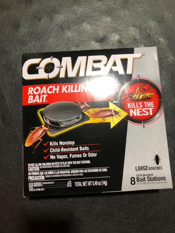 Photo 2 of Combat  Killing Bait, Roach Bait Station For Large Roaches, Kills The Nest, Child-Resistant, 8 Count