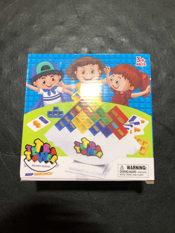 Photo 1 of 64PCS Tetra Tower Game, Tetra Tetris Balance Tower Game Stacking Team Building Blocks for Adults and Family, Fun Party Games for Kids, Balance Stacking Toys for Family Games, Parties and Travel