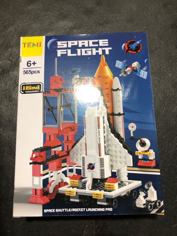 Photo 2 of 16 in 1 Space Rocket Launch Center Building Toy Set, STEM-Inspired Space Toy with Rocket, Launch Tower, Observatory, Control, Birthday Christmas Easter Gifts for 6 7 8 9 10 11 12 Year Old Boys 123-720