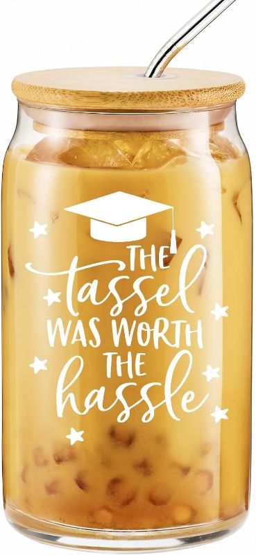 Photo 1 of Graduation Gifts - Graduation Gifts for Her 2024 - The Tassel was Worth The Hassle 16oz Drinking Cup - Graduation Decorations College Student Gifts
