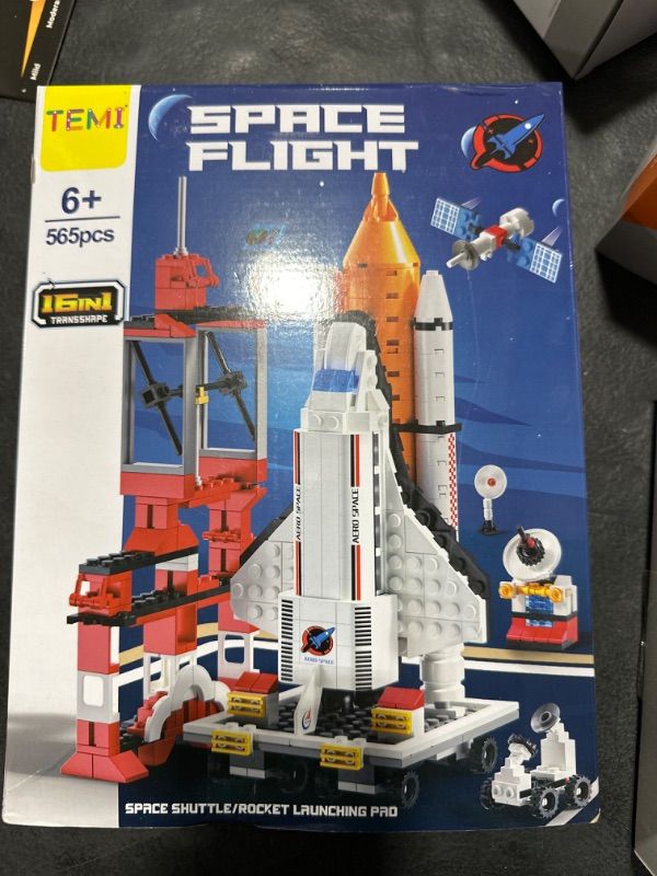 Photo 2 of 16 in 1 Space Rocket Launch Center Building Toy Set, STEM-Inspired Space Toy with Rocket, Launch Tower, Observatory, Control, Birthday Christmas Easter Gifts for 6 7 8 9 10 11 12 Year Old Boys 123-720