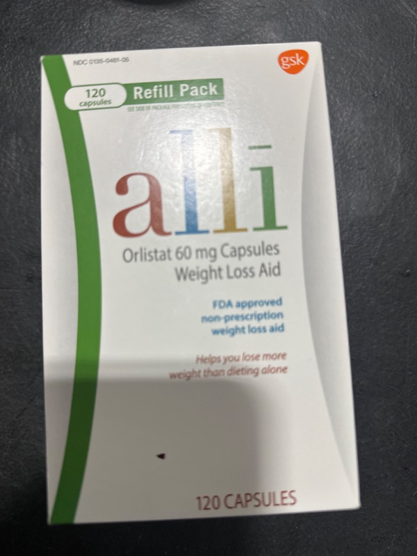 Photo 2 of alli Weight Loss Diet Pills, Orlistat 60 mg Capsules, Non Prescription Weight Loss Aid, 120 Count Refill Pack