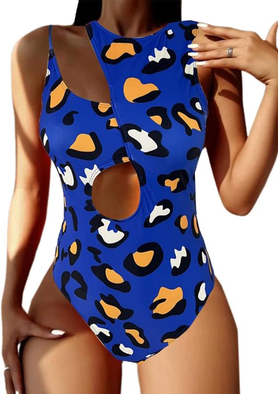 Photo 1 of Hilinker Women's Cutout Swimsuit High Waisted Monikini One Piece Bathing Suit SMALL 
