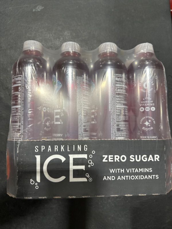 Sparkling Ice, Black Raspberry Sparkling Water, Zero Sugar Flavored 