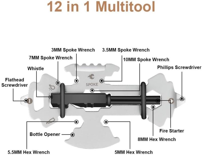 Photo 1 of 12 in 1 Keychain Multi-tool, Gifts for Men Boyfriend Dad, Father's Day Birthday Gifts, Mini EDC gadgets Tool Gear Bottle Opener for Camping Survival
