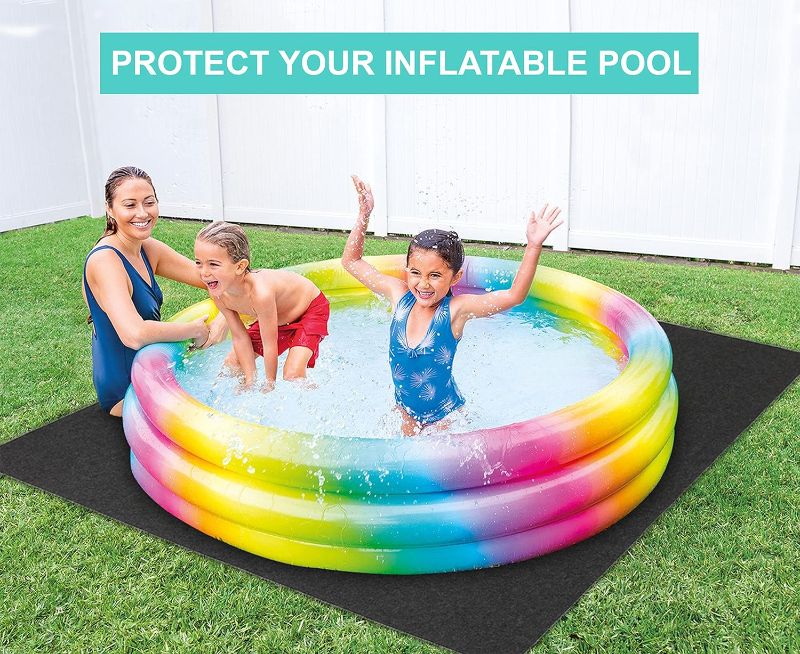 Photo 1 of  Hot Tub Mat - 74 x 72 Hot Tub Pad for Indoor and Outdoor Inflatable Hot Tub, Hot Tub Rug, Portable Hot Tub, Pool Mat & Inflatable Hot Tub Accessories for Adults, Mat for Bathtub