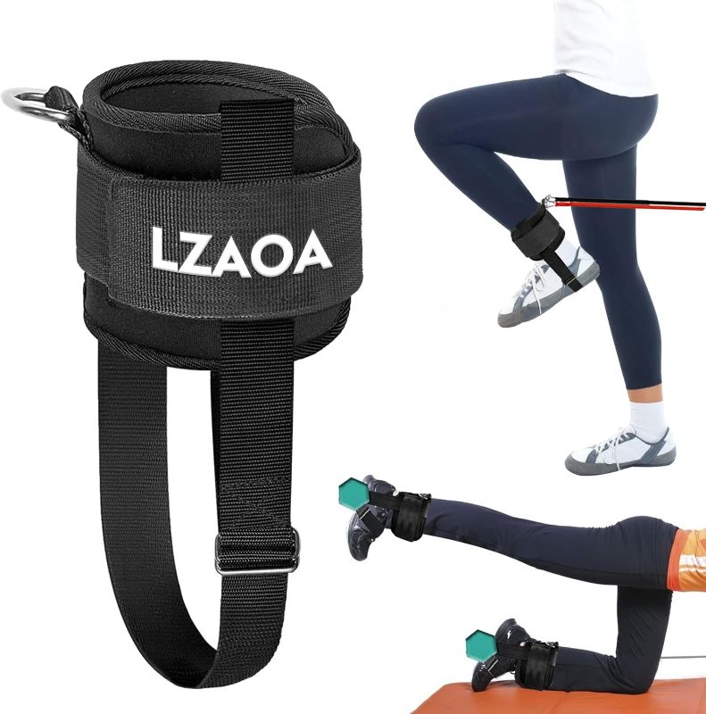 Photo 1 of LZAOA Ankle Straps for Cable Machine, Kickback Ankle Strap, Ankle Straps for Cable Machines Women, for glute kickbacks ?Leg Extensions? Leg Curls, for Women & Men Fitness Workout aid 