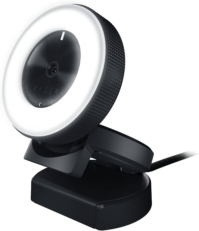Photo 1 of Razer Kiyo 1080p 30 FPS/720 p 60 FPS Streaming Webcam with Adjustable Brightness Ring Light, Built-in Microphone and Advanced Autofocus
