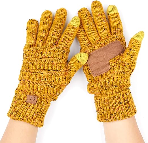 Photo 1 of C.C Women Solid Ribbed Glove with Smart Tips (G-20)(G-33)(G-80)
