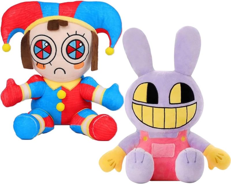 Photo 1 of SAYONAKUAJ The Amazing Digital Circus Plush, 11.2" Pomni Plushies Toy for TV Fans Gift, Jax Plushies Toy Cute Stuffed Figure Doll for Kids and Adults, Birthday Christmas Choice for Boys Girls (2Pcs)
