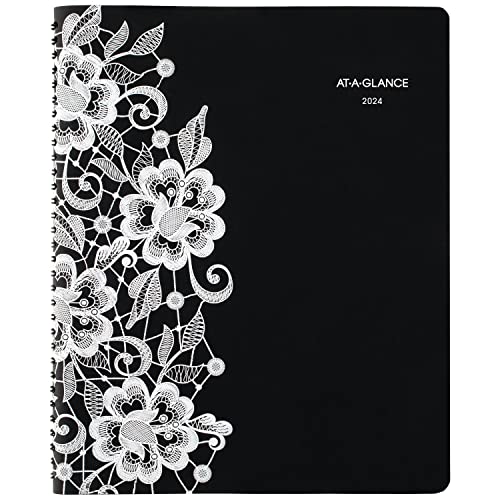 Photo 1 of At-a-GLANCE Lacey 2024 Weekly Monthly Appointment Book Planner Large 8 12 X 11 -
