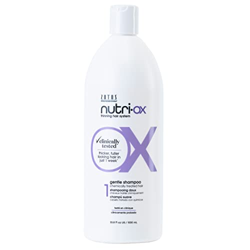 Photo 1 of NUTRI-OX Gentle Shampoo 33.8oz for Thicker Fuller-Looking Hair | Color Treated Hair | Peppermint | Clinically & Dermatologically Tested | Color-Safe
