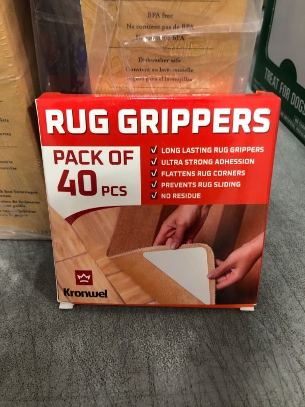 Photo 2 of 40 Pack Rug Corners Grippers for Hardwood Floors, Wood Floor, Carpet, Laminate, Area Rugs on Tile - Rug Stickers - Rug Pads - Rug Tape - Double Sided Rug Tape - No Slip Rug Grip - Anti Slip Rug Grips 40 Triangular