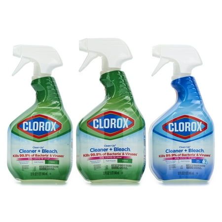 Photo 1 of Clorox Clean up Cleaner Bleach Stain and Disinfecting Spray Rain Clean 32 Fl Oz 3 Pack
