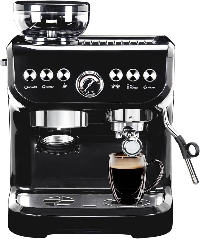 Photo 1 of MIROX Espresso Machine 20 Bar, Coffee Maker With Milk Frother Steam Wand, Built-In Bean Grinder, Combo Cappuccino Machine with 70oz Removable Water Tank (ABS high-strength plastic shell)