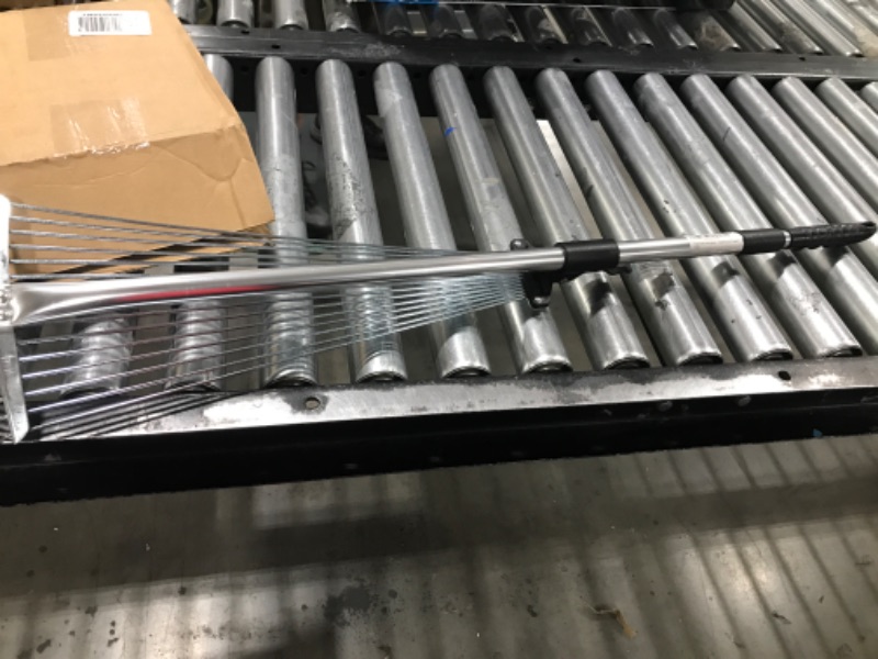 Photo 1 of Kings County Tools Adjustable Garden & Leaf Rake | Collapsing Tines to Work Tight Areas | Telescoping Handle Extends to 5-Feet | Versatile and Lightweight | Expands to a 22” Spread