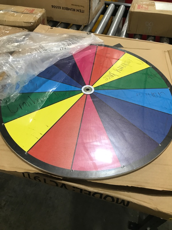 Photo 2 of 12 Inch Spinning Prize Wheel, Heavy Duty Base with 10 Slots Color Tabletop Spinner, Spin The Wheel for Carnival, Trade Show and Win Fortune Spin Games 