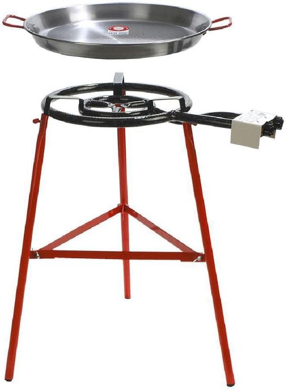 Photo 3 of Garcima Tabarca Paella Pan Set with Burner, 20-Inch Carbon Steel Outdoor Pan and Reinforced Legs
