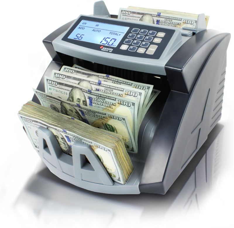 Photo 1 of Cassida 5520 UV/MG - USA Money Counter with ValuCount, UV/MG/IR Counterfeit Detection, Add and Batch Modes - Large LCD Display & Fast Counting Speed 1,300 Notes/Minute