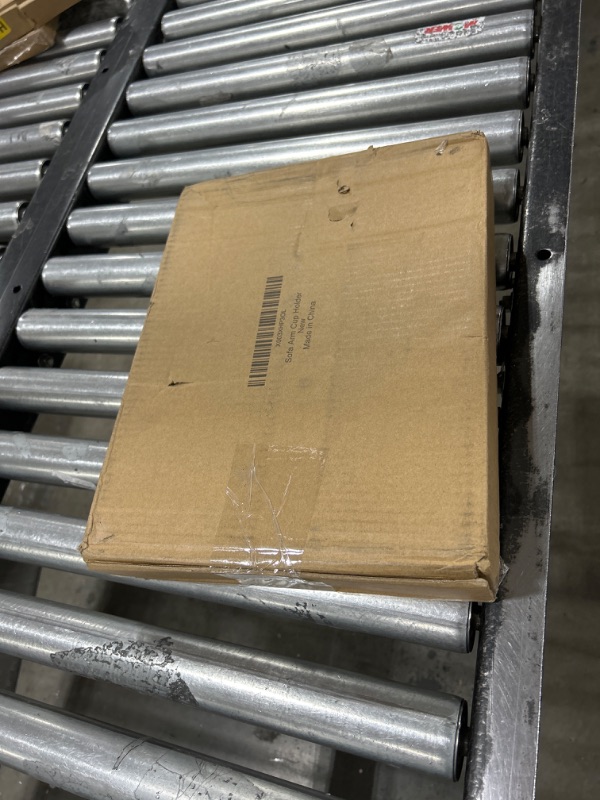 Photo 1 of Bamboo Couch Cup Holder with Side Storage Pocket & Phone Holder - Non-Slip Sofa Armrest Tray Table for Drinks, Cellphone, Remote Control, Snacks - Multifunctional Couch Arm Tray Organizer Caddy