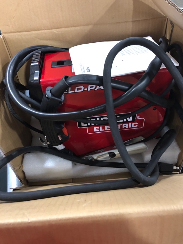 Photo 2 of Lincoln Electric 90i FC Flux Core Wire Feed Weld-PAK Welder, 120V Welding Machine, Portable w/Shoulder Strap, Protective Metal Case, Best for Small Jobs, K5255-1 & Traditional MIG/Stick Welding Gloves Flux-Cored Welder + Welding Gloves
