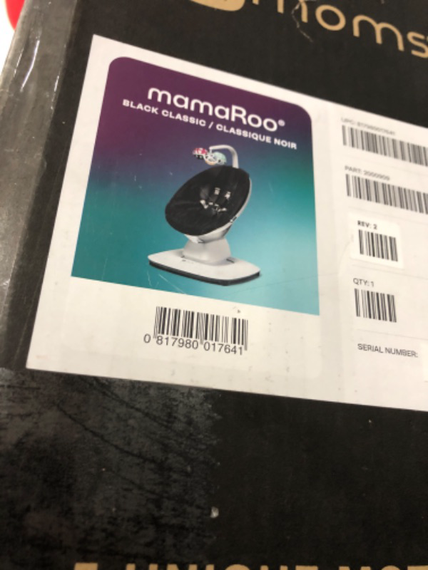 Photo 4 of 4moms MamaRoo Multi-Motion Baby Swing, Bluetooth Enabled with 5 Unique Motions, Black