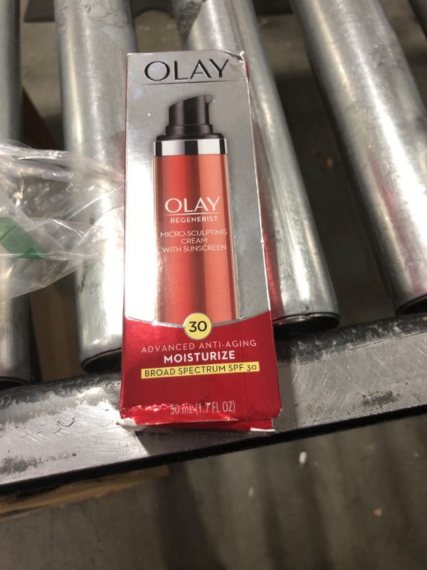 Photo 2 of Face Moisturizer by Olay Regenerist Microsculpting Cream With SPF 30 Sunscreen  and Vitamin E for Advanced Anti-Aging, 50ml