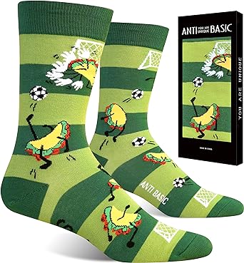 Photo 1 of ANTI BASIC Novelty Socks Gift for Men Game Corgi World Cup Soccer Beer Fox Snake Break a Leg Socks …