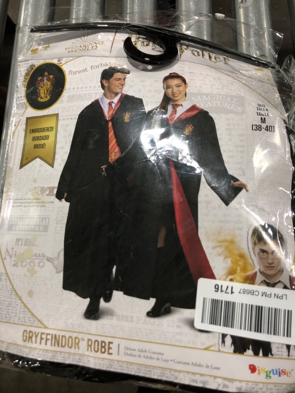 Photo 2 of Harry Potter Robe, Deluxe Wizarding World Hogwarts House Themed Robes for Adults, Movie Quality Dress Up Costume Accessory Adult M (38-40) Gryffindor