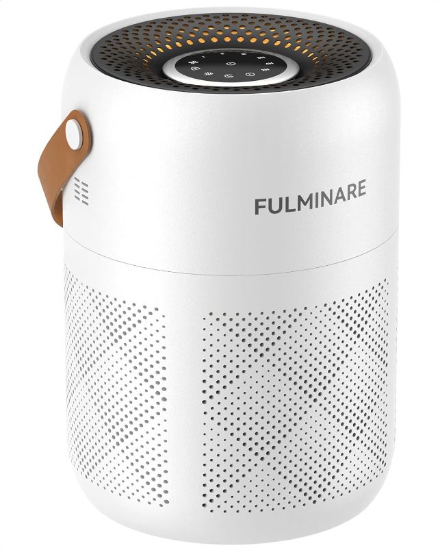 Photo 1 of FULMINARE Air Purifiers for Bedroom, H13 True HEPA Air Purifiers for Home, Pets, Office, Quiet Small Air Filters with Timer Sleep Mode Speeds Control Night Light 
