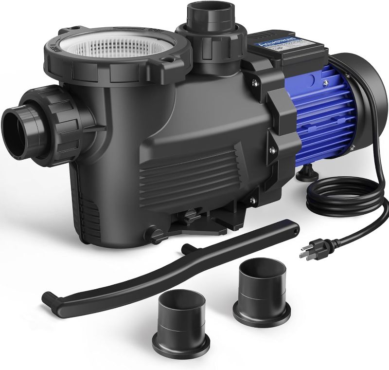 Photo 1 of AQUASTRONG 1.5 HP In/Above Ground Dual Speed Pool Pump, 115V, 4795GPH High Flow, Powerful Self Priming Swimming Pool Pumps with Filter Basket
