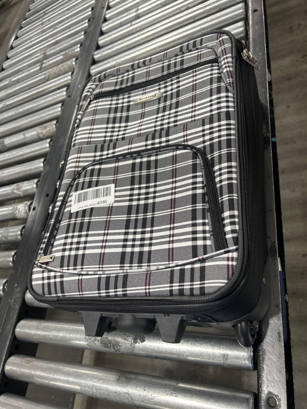 Photo 2 of Rockland Fashion Softside Upright Luggage Set, Black Plaid, 2-Piece (14/19) 2-Piece Set (14/19) Black Plaid Standard Packaging