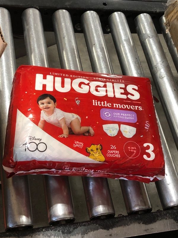 Photo 1 of Huggies Little Movers Baby Diapers, Size 3 (16-28 lbs)